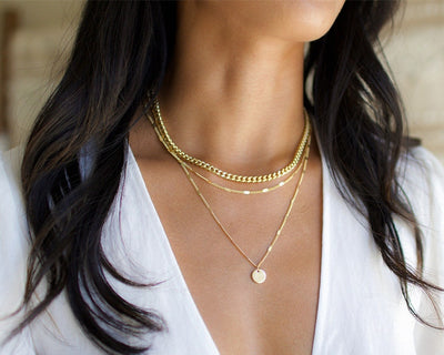 Collier "Isabel" en or 14 carats | 1+2