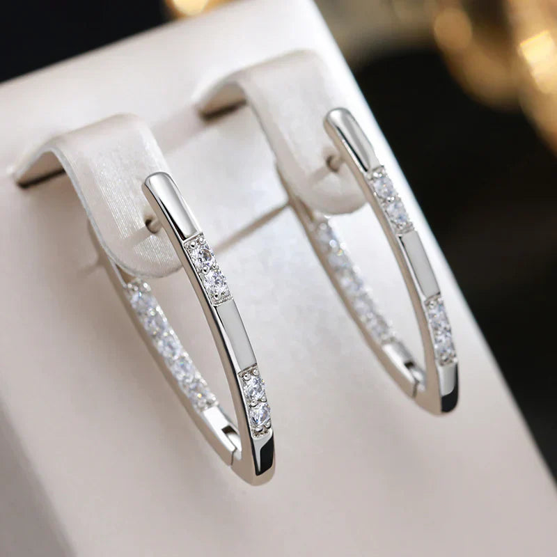 Sylvia | Boucles d'oreilles élégantes avec zirconia