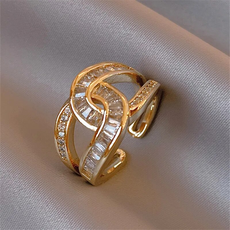 Adriana - Bague Ajustable Élégante avec Nœuds