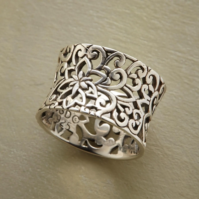 Carolina - Bague Creuse en Argent Vintage
