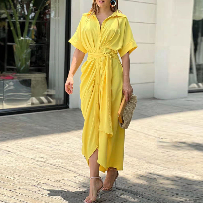 Mathilde - Maxi-robe élégante avec nœud et bretelles