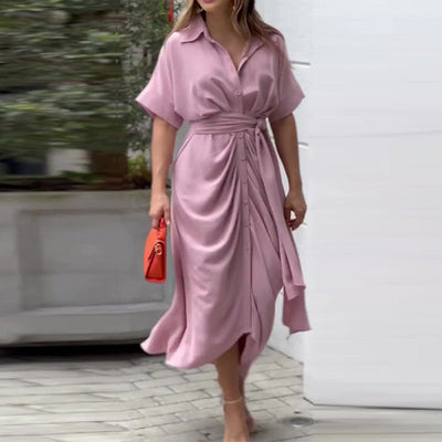 Mathilde - Maxi-robe élégante avec nœud et bretelles