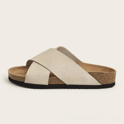 Sandales décontractées à lanières croisées en daim pour hommes - Marquiños