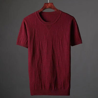 T-shirt ajusté en maille fine pour hommes - Einar