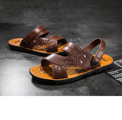 Sandales homme en cuir synthétique style décontracté - Bruno