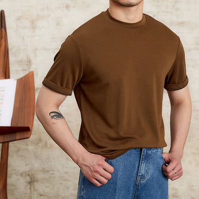 T-shirt homme tissu doux et extensible coupe classique - Elias