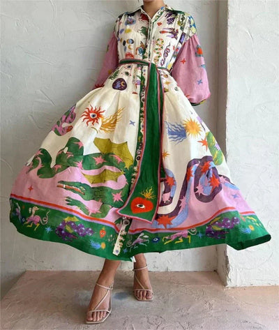 Léna - Costume élégant aux couleurs vives