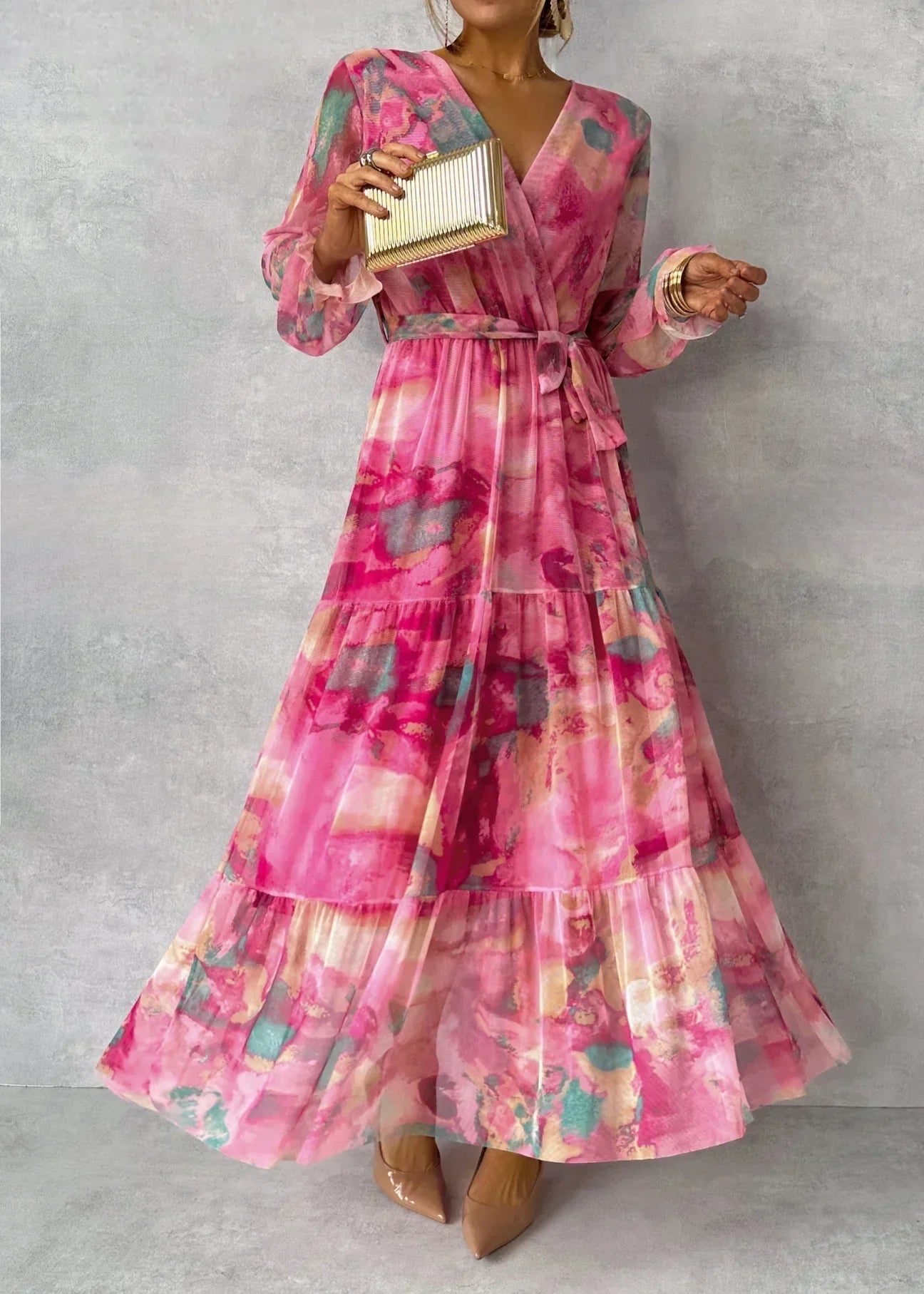 Annie | Robe d'été fleurie pour femme | Maxi