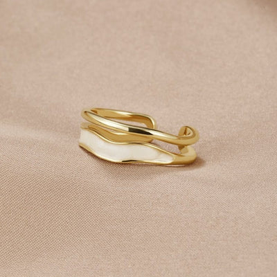 Bague Dorée Sahara à Couches