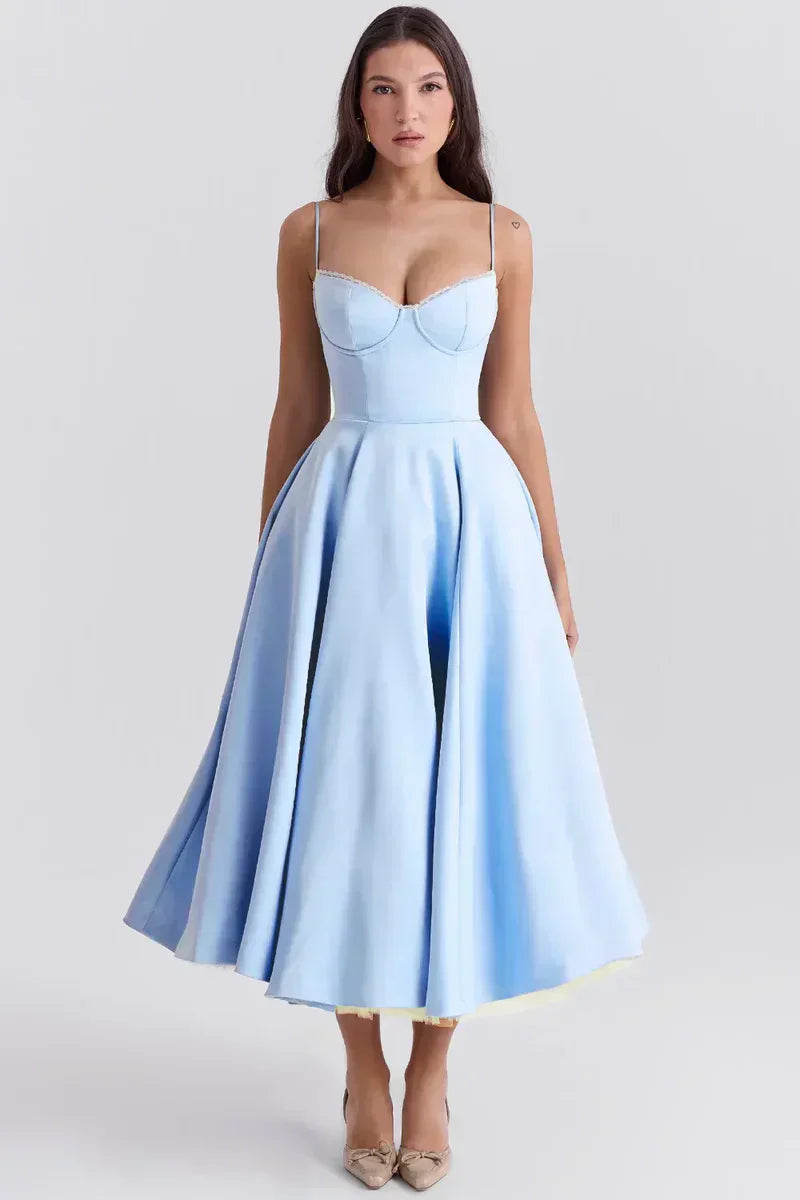 Minerva - Robe Princesse de Luxe à Bretelles Spaghetti