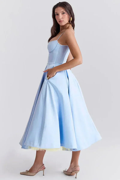 Minerva - Robe Princesse de Luxe à Bretelles Spaghetti
