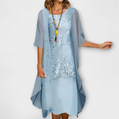 Danielle - Robe en chiffon élégante à deux pièces