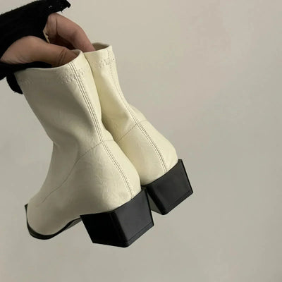 Bottines évasées pour femme | Bout pointu