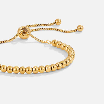 Nila - Bracelet plaqué or avec perles