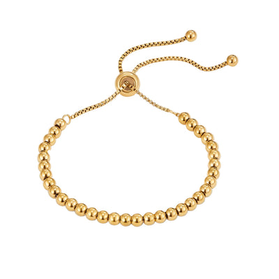 Nila - Bracelet plaqué or avec perles