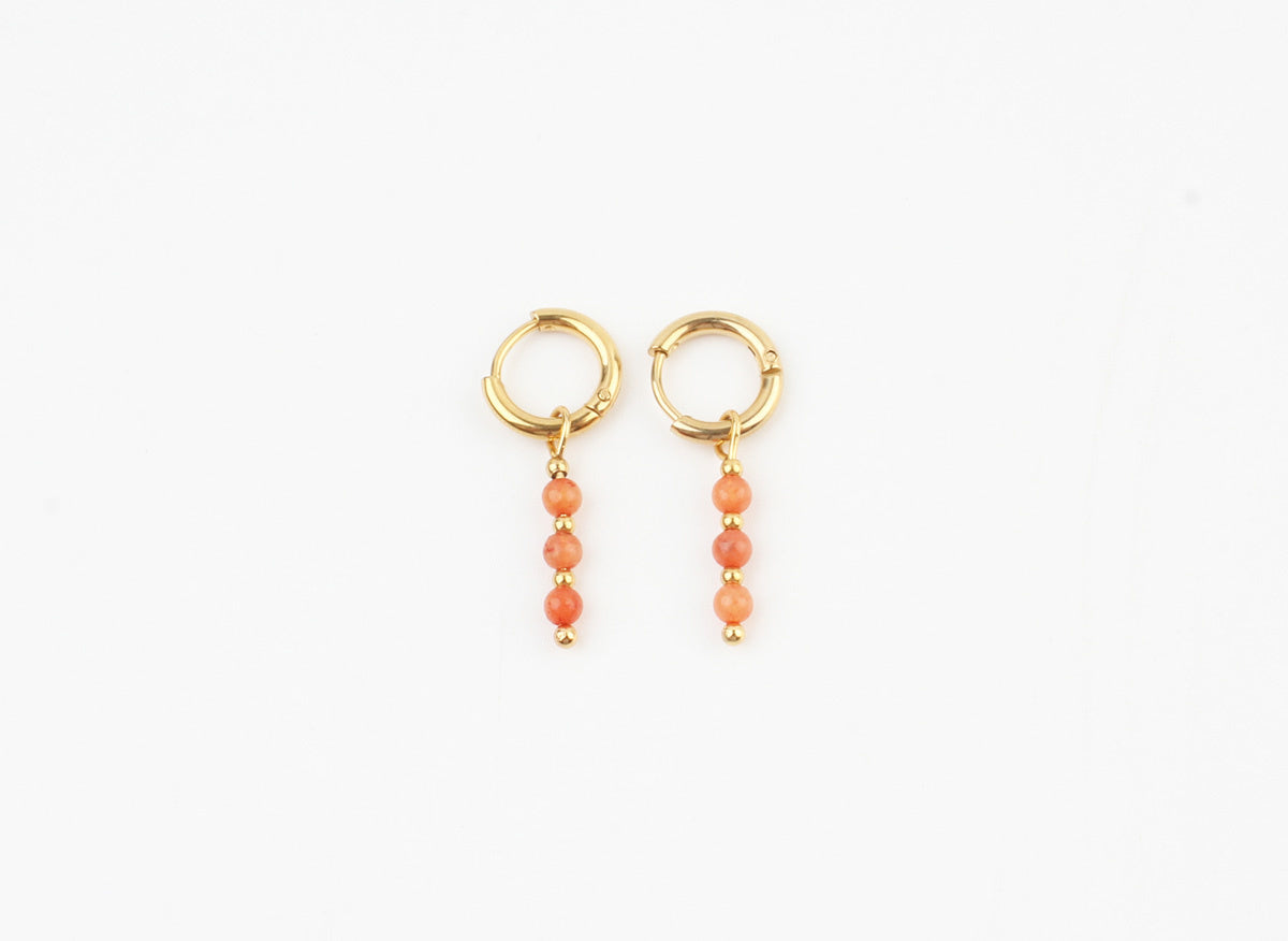 Mon Chéri – Boucles d’oreilles – Pierre naturelle – Acier inoxydable