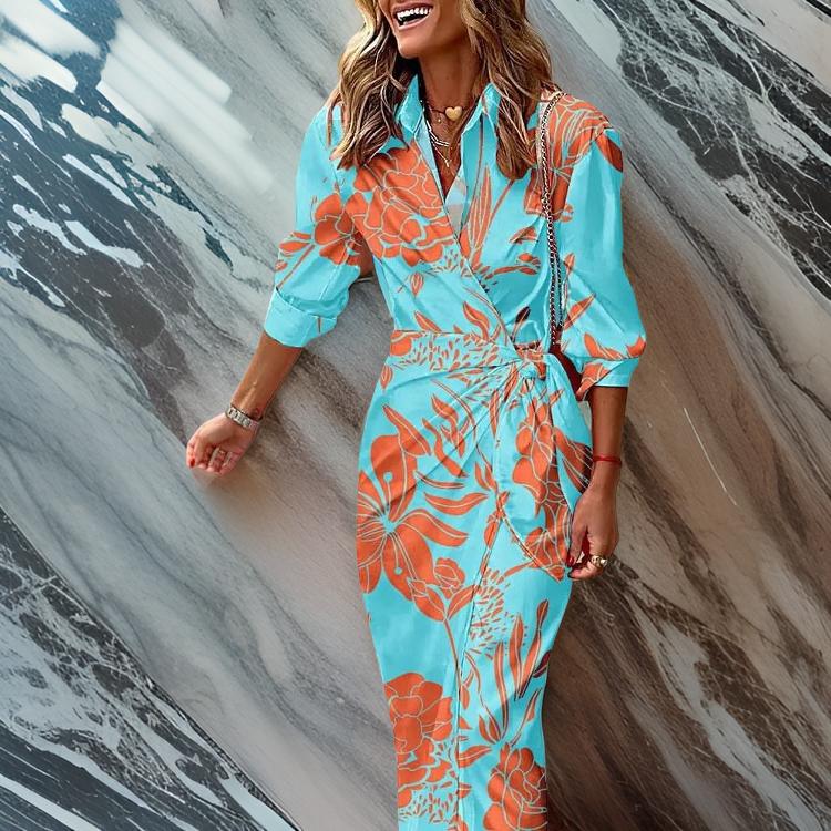 AtelierdeRocheParis™ | Robe portefeuille imprimée