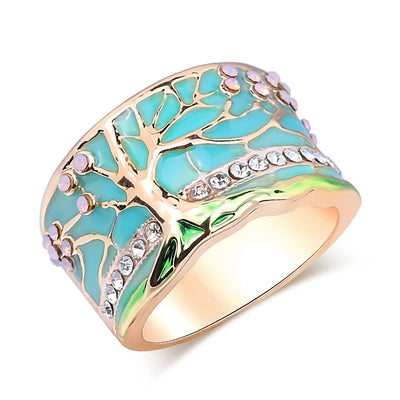Bague en opale de l'arbre de vie
