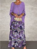 Violet avec fleurs