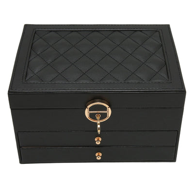 Boîte à bijoux pour femmes | Cuir multicouche