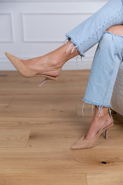 Claudia™ | Chaussures slingback nude élégantes
