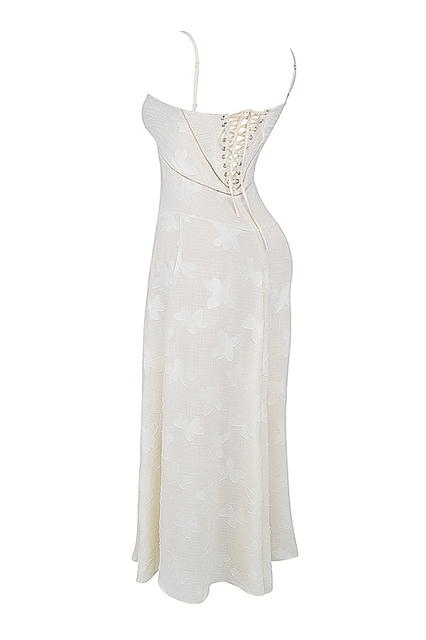Amélie - Robe élégante avec décolleté en V et manches papillon