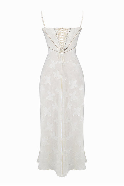 Amélie - Robe élégante avec décolleté en V et manches papillon