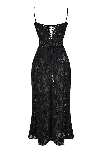 Amélie - Robe élégante avec décolleté en V et manches papillon