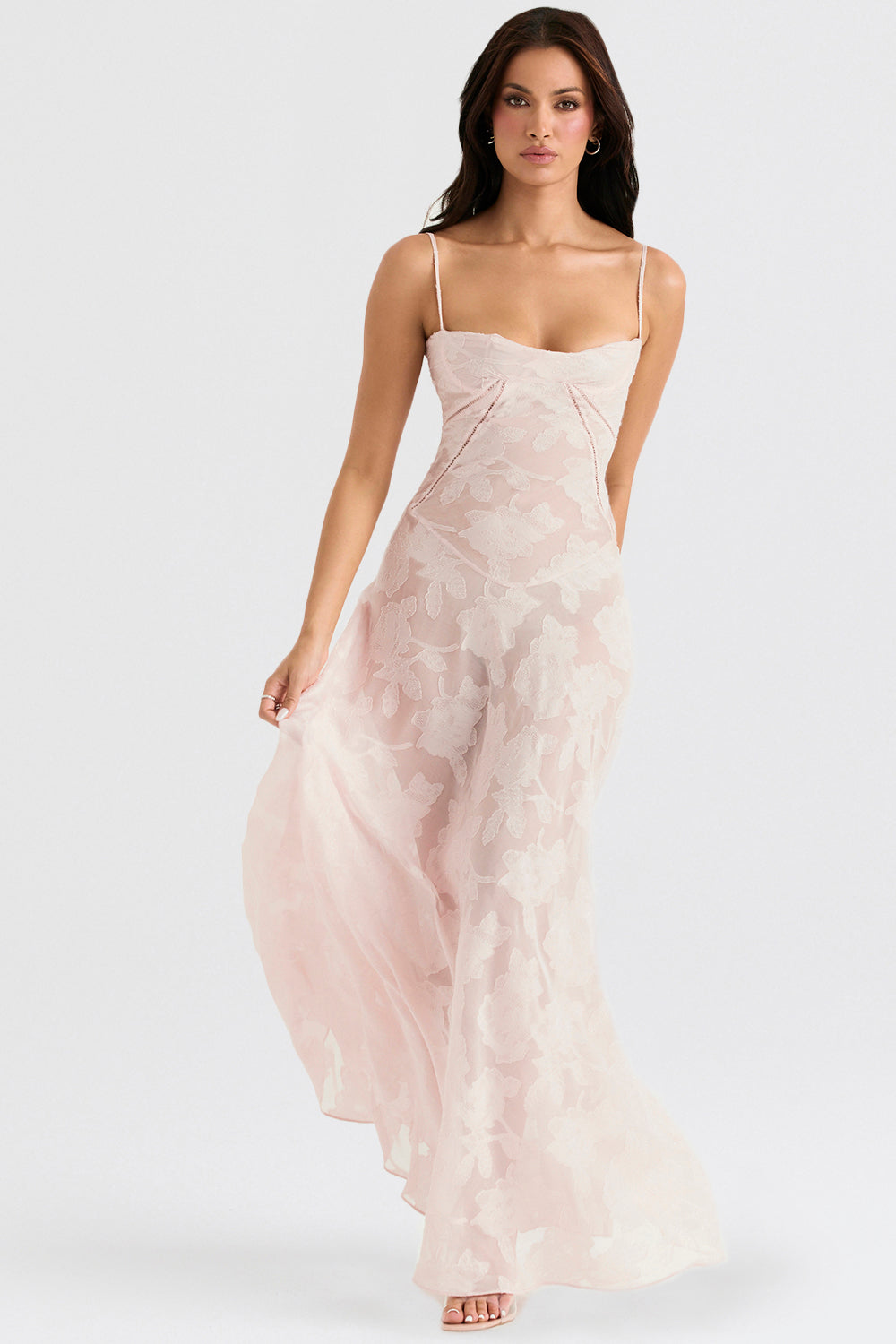 Amélie - Robe élégante avec décolleté en V et manches papillon