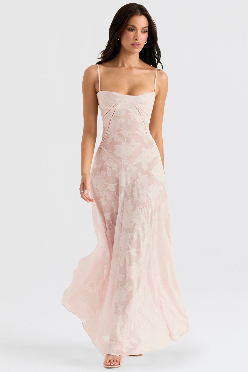 Amélie - Robe élégante avec décolleté en V et manches papillon