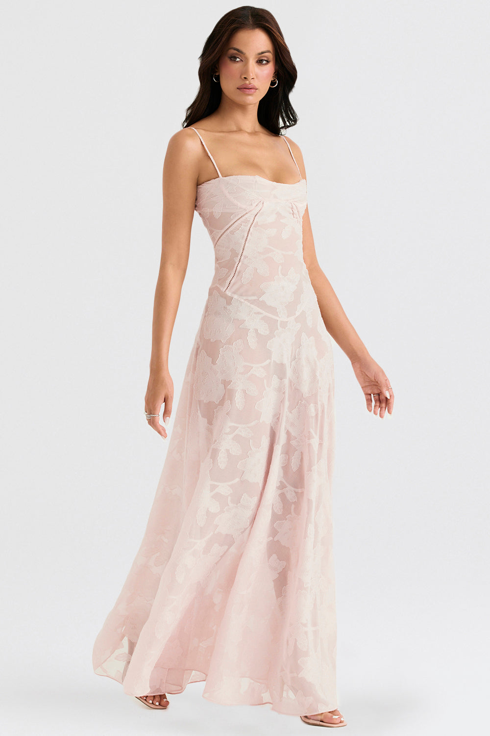Amélie - Robe élégante avec décolleté en V et manches papillon