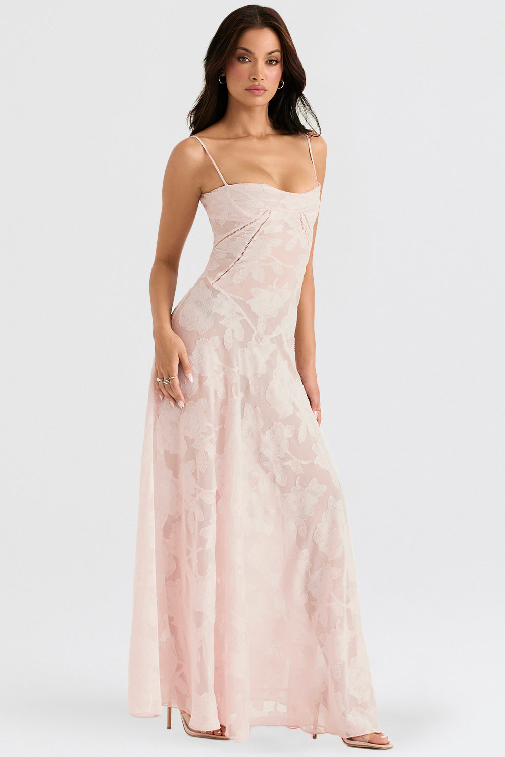 Amélie - Robe élégante avec décolleté en V et manches papillon