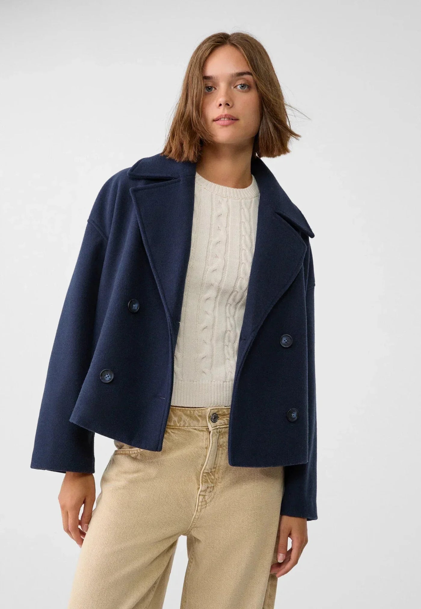 Élégante Veste Croisée Confortable