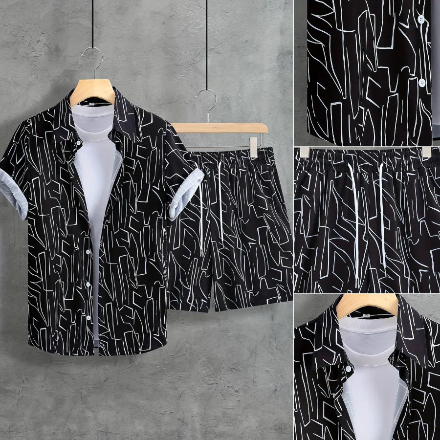 Casey | Ensemble Chemise Classique et Shorts pour Homme