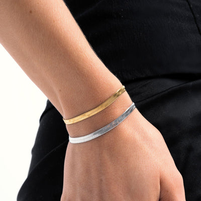 Bracelet “Kauai” en maille chevron