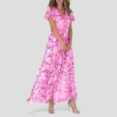 Edmonton Essence™ | Ruffle Floral Dress + FREE Forever Bonded Bracelets