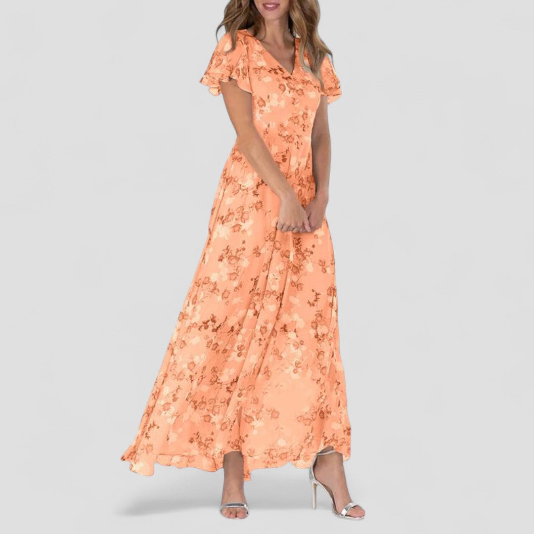 Edmonton Essence™ | Ruffle Floral Dress + FREE Forever Bonded Bracelets