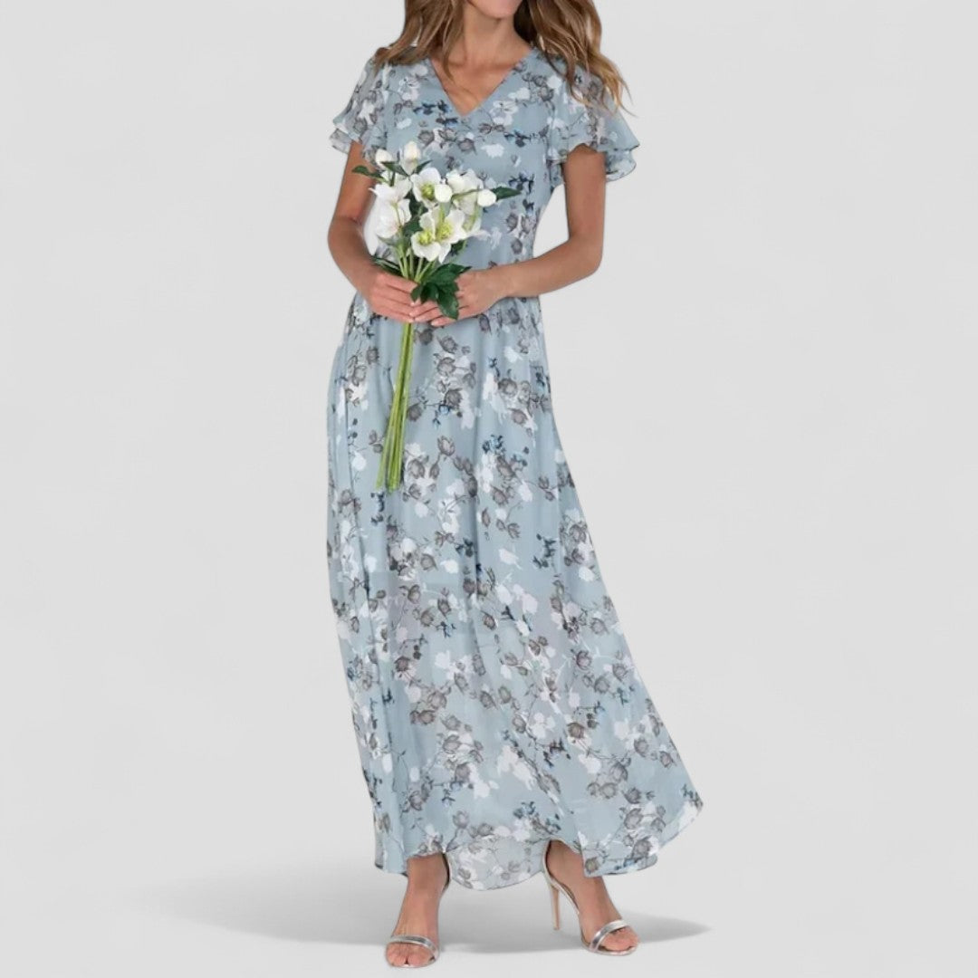 Edmonton Essence™ | Ruffle Floral Dress + FREE Forever Bonded Bracelets