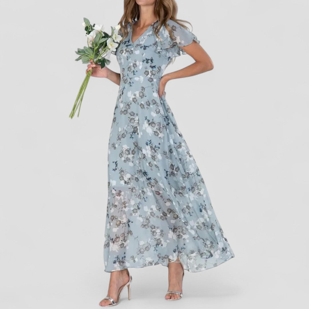 Edmonton Essence™ | Ruffle Floral Dress + FREE Forever Bonded Bracelets