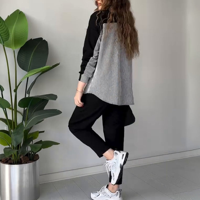 Angelique - Ensemble lounge 2 pièces en bloc de couleur pour femme