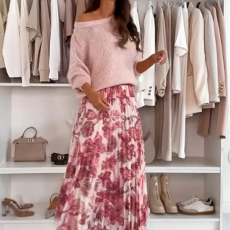 📣 50% DE RÉDUCTION!!!🌸👗Ensemble : Haut avec un joli nœud dans le dos et jupe en tulle--Rifiorire