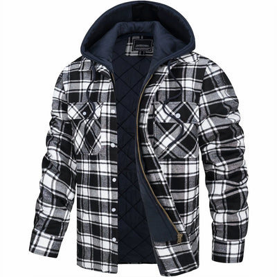 Tibor – Chemise overshirt à capuche matelassée