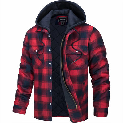 Tibor – Chemise overshirt à capuche matelassée