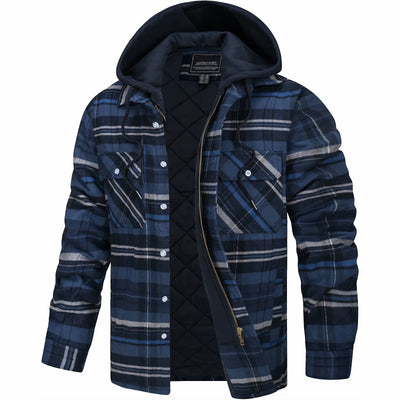 Tibor – Chemise overshirt à capuche matelassée