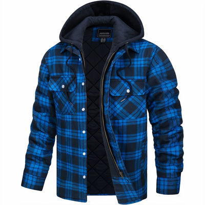 Tibor – Chemise overshirt à capuche matelassée