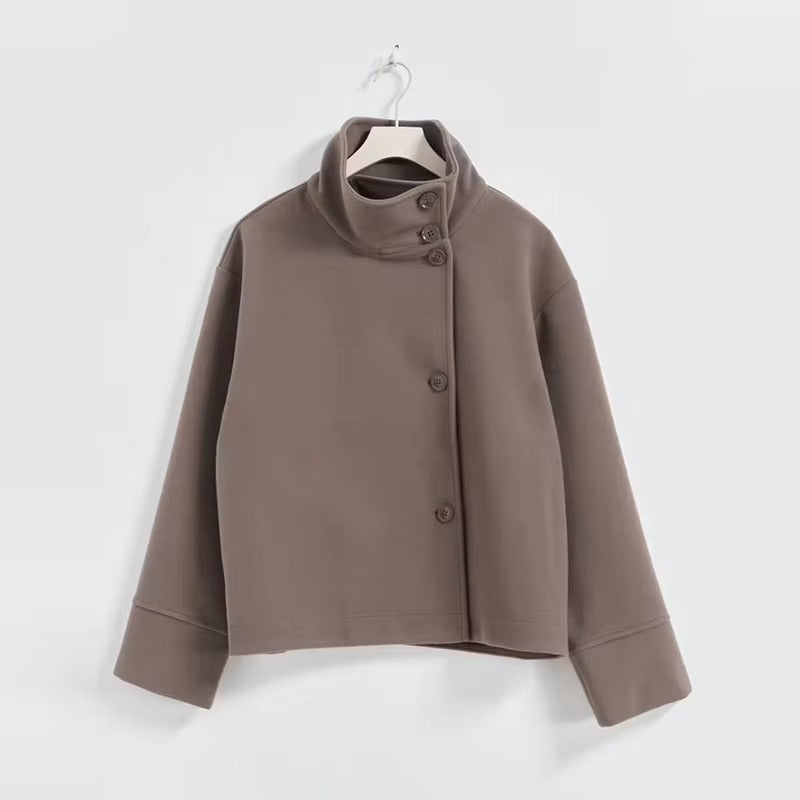 Veste Élégante Courte de Luxe avec Boutons Doubles