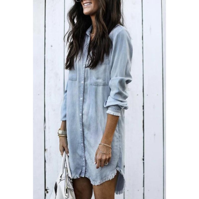 Vera – Robe en Denim Décontractée et Flatteuse au Style Intemporel