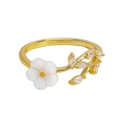 Claire – Bague fleurs blanches