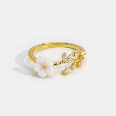 Estela - Bague Fleurs Blanches
