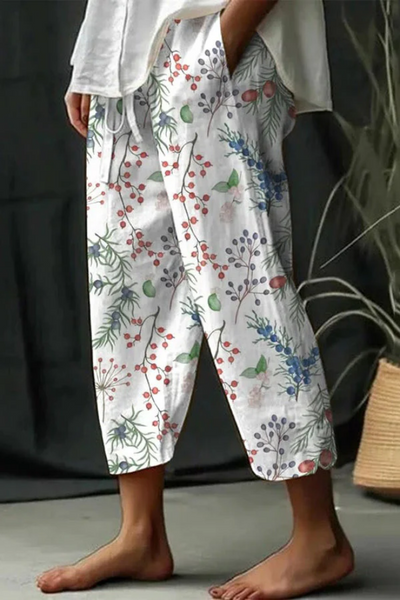 Pantalon Large pour Femmes avec Taille à Cordon de Rattachement